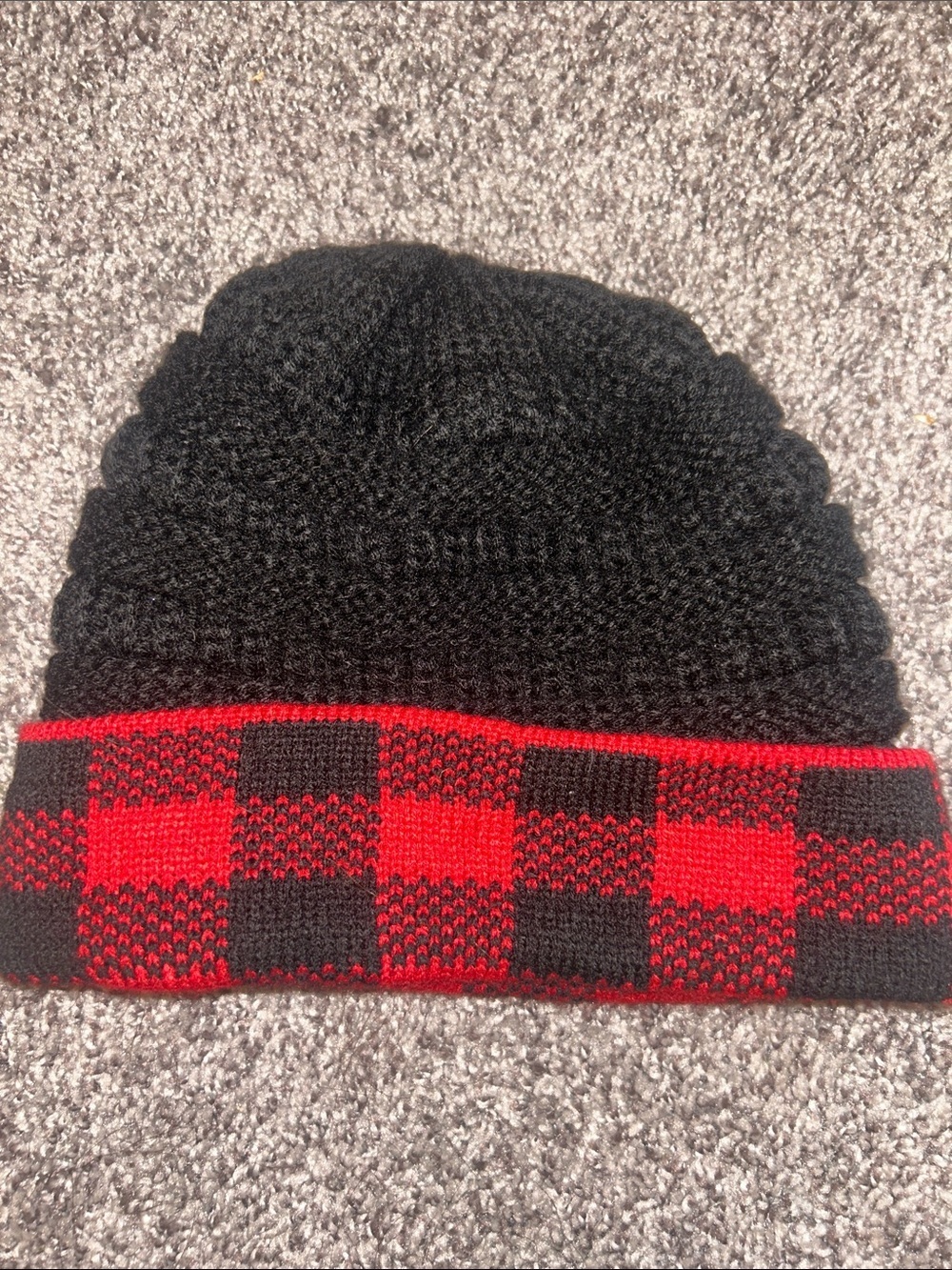 C.C Women’s Beanie- Buffalo Plaid - Picture 2 of 3